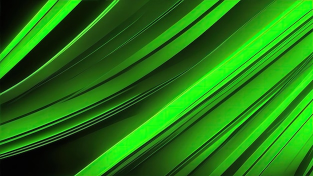 Photo green lines abstract background