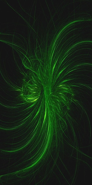 Green lines in a black background