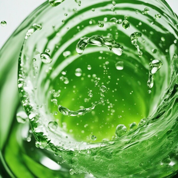 Green liquid splash