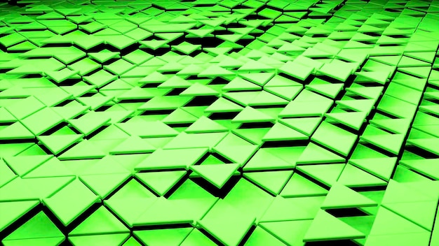 Green little triangles design bright little triangles that rise and fall in d format
