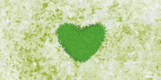 緑の愛の抽象的な背景