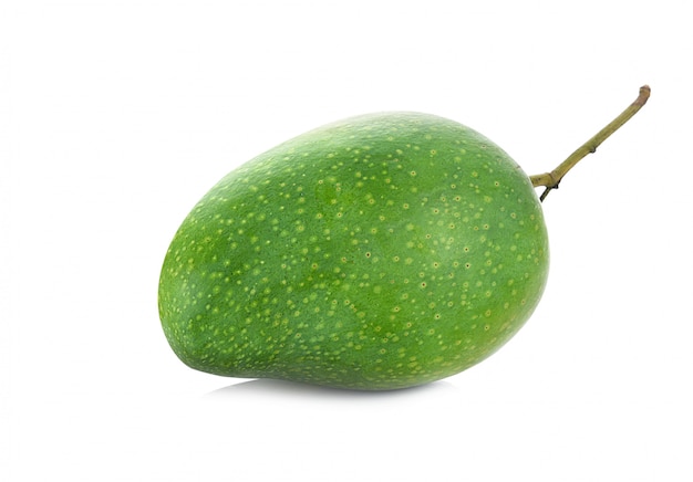 Photo green mango isolate on white background