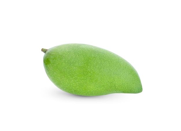 Green mango isolated on white