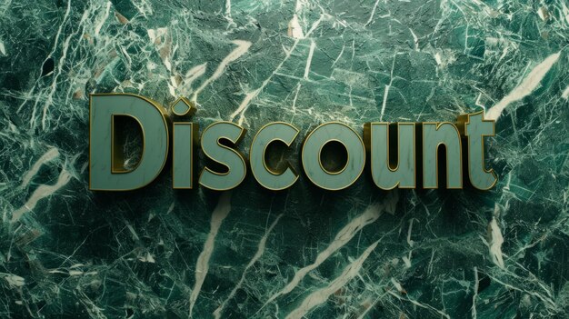 Green Marble Discount concept creative horizontal art poster