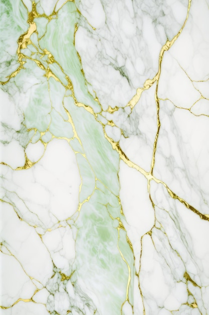 A green marble wall with gold and green marbles.