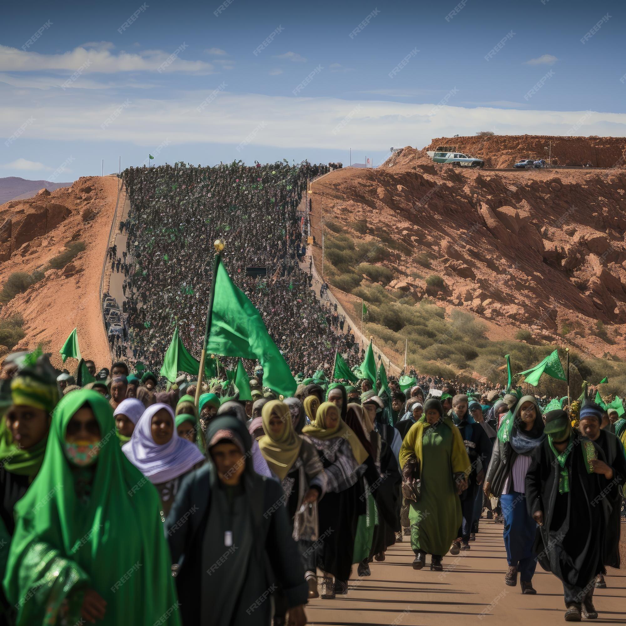 Premium AI Image | Green march of Morocco