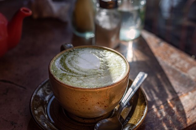 Matcha latte verde