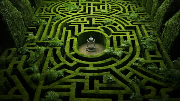 Green maze of plants