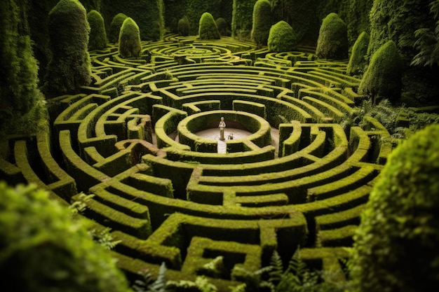 Photo green maze of plants