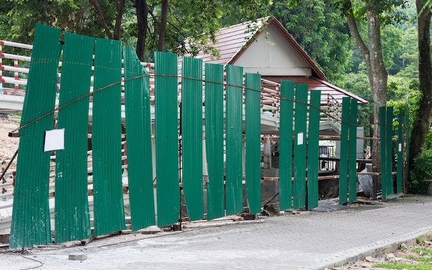 Photo green metal wall