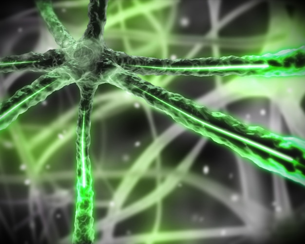 Photo green microscopic nervous system