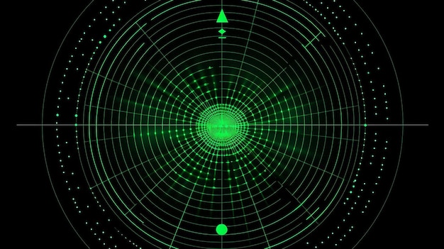 green military radar screen with unknown target dot safety equipment