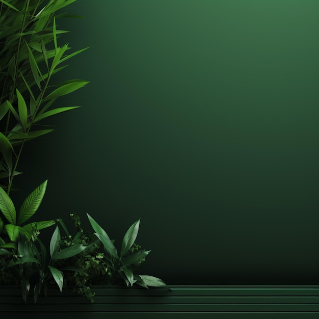 Premium AI Image  green Minimalist wallpaper