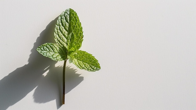 a green mint leaf is next to a green mint leaf