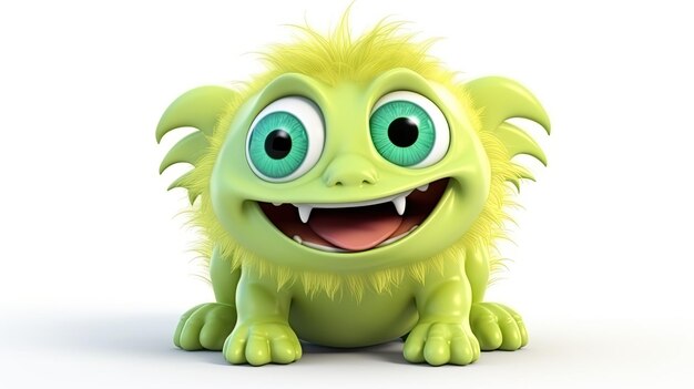a green monster with big eyes and big eyes