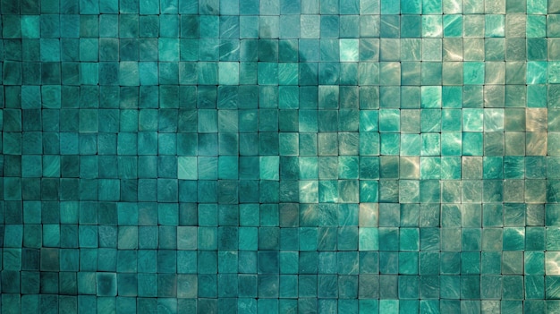 Green mosaic in a pool underwater