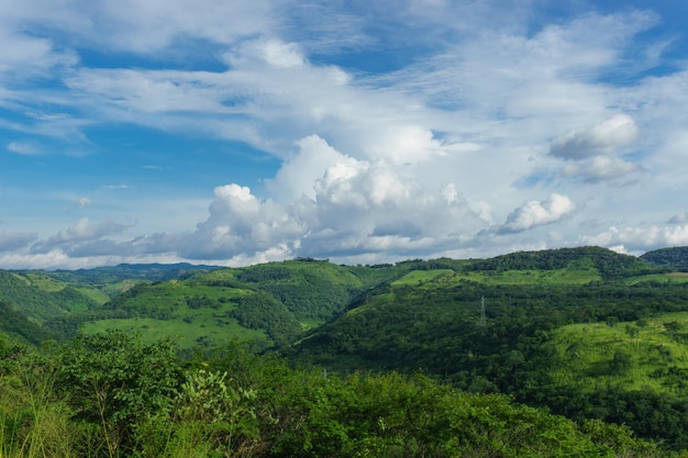 Green mountains from Nicaragua