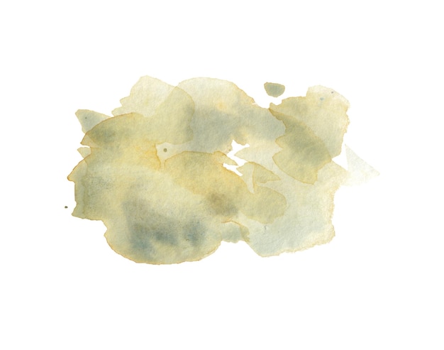 Green mustard watercolor stains