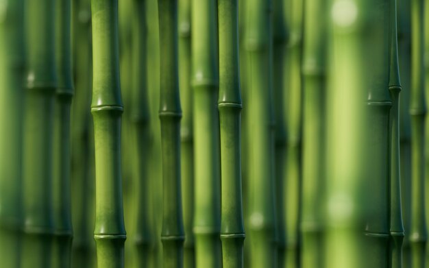 緑の天然竹の植物の背景 3D レンダリング