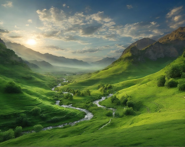 green natural scenery stunning