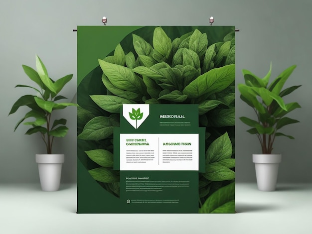 Foto modello del concetto di natura verde flyer aziendale
