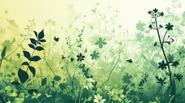 초록색 봄 자연 배경
