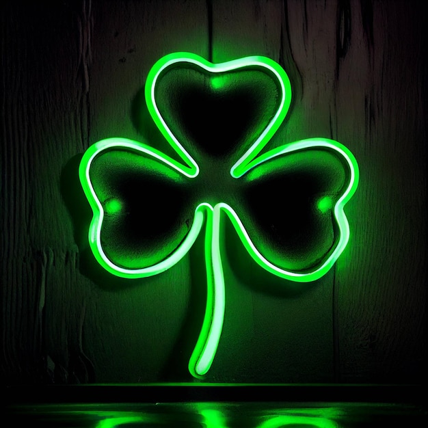 Lucky Clover Leaf Neon Sign Green Neon Light