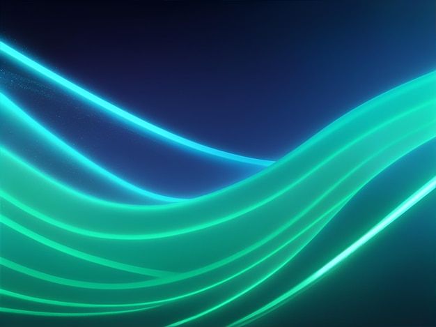 Green neon sound waves background