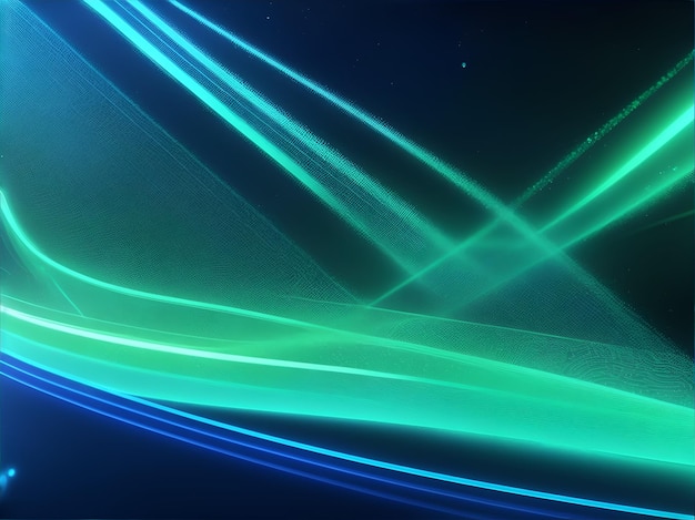 Green neon sound waves background