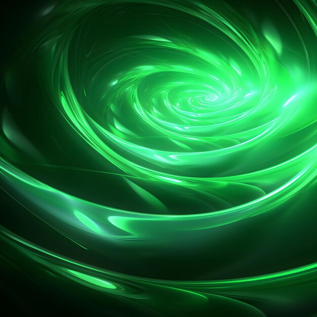 Green neon swirl