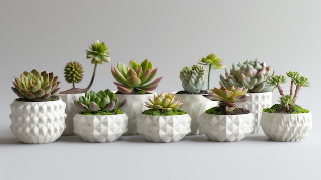 Green Oasis in Ceramic Pots