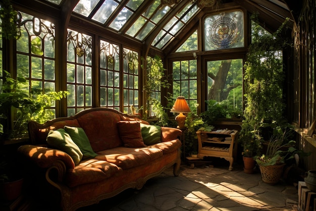 Photo green oasis a visual retreat of indoor plants