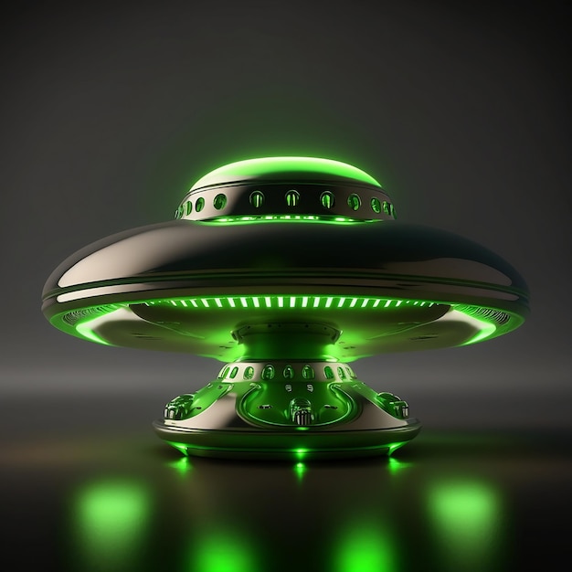 A green object with the word alien on it