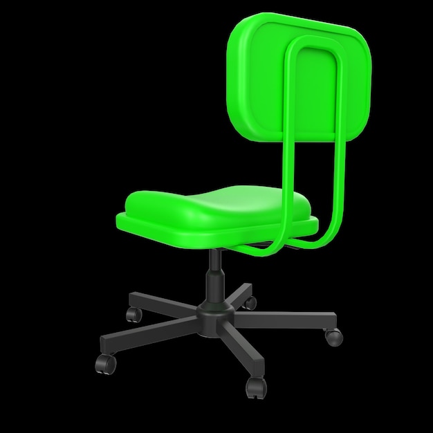 Photo a green office chair with a green back.