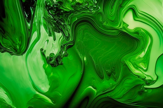ジェネレーティブ AI テクノロジーで作成された緑色の油または大理石の背景イラスト