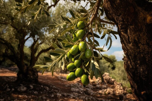 Green olive tree