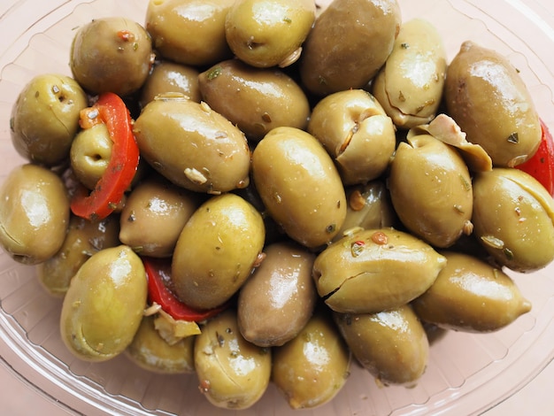 Green olives vegetables