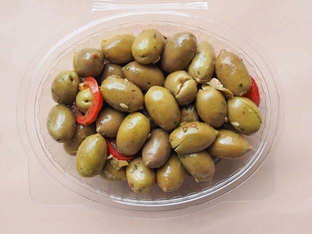 Green olives vegetables