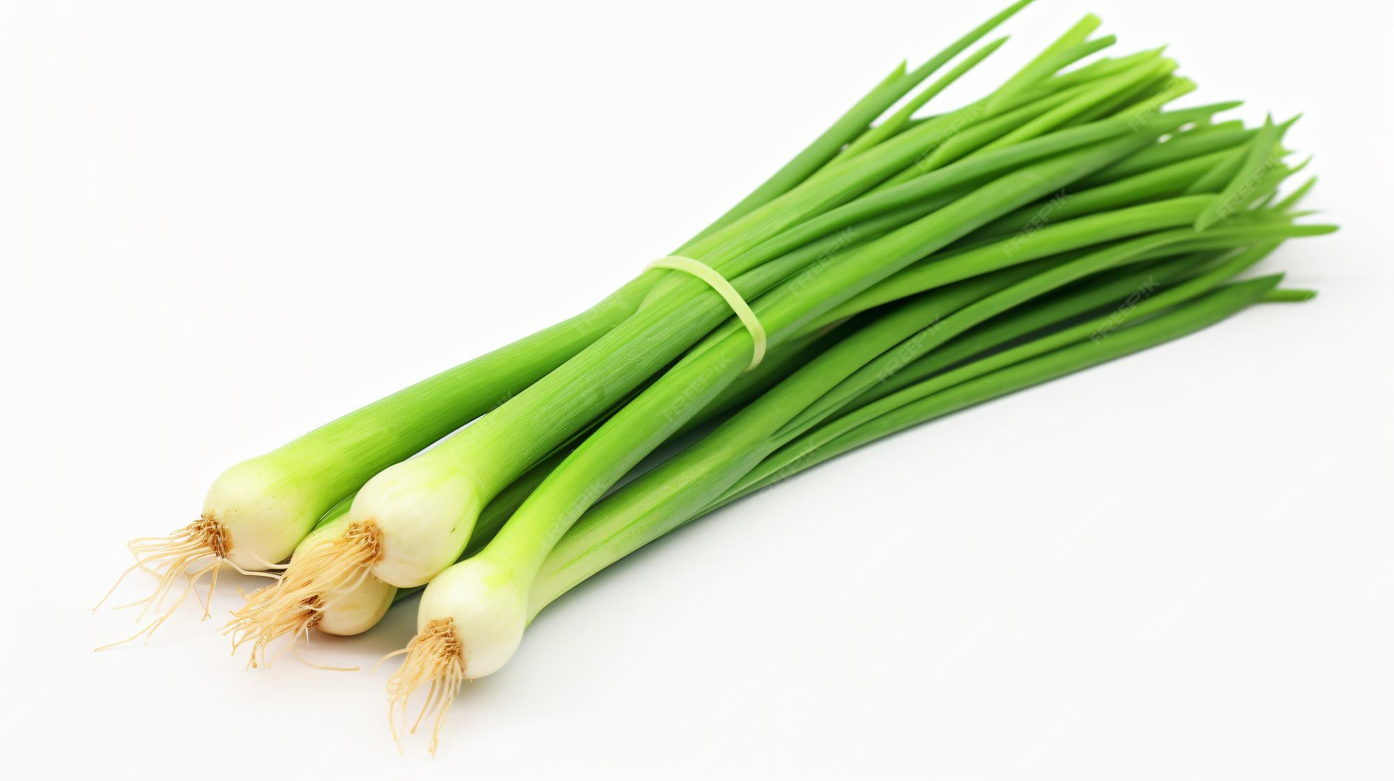 Premium AI Image Green onion isolated on white background