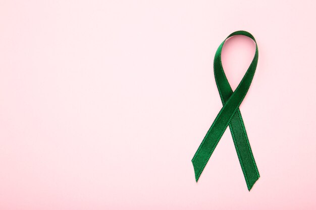 Green organ transplant awareness ribbon