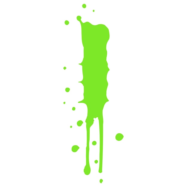 Green paint drops and splashes