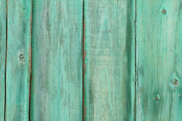 Green painted wood planks as background or texture