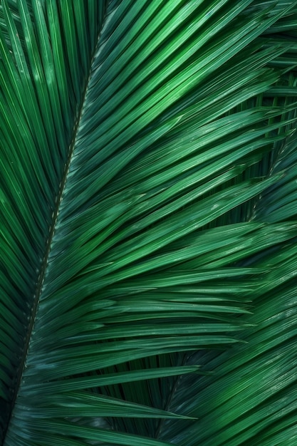 Green palm leaf wallpaper that is green