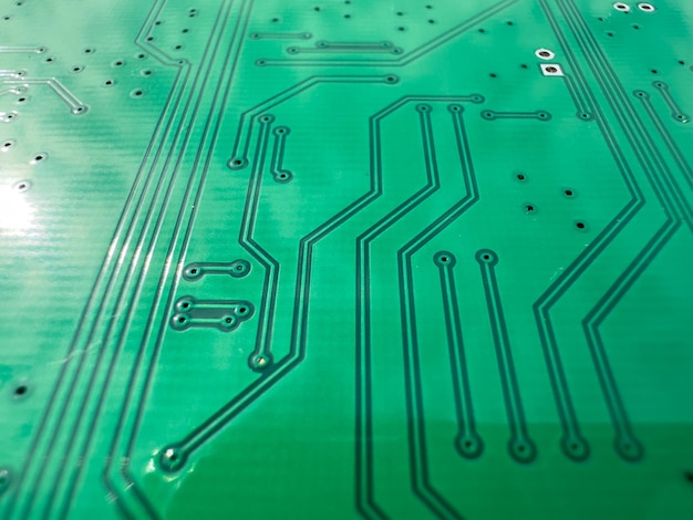 Green PCB with Tracks