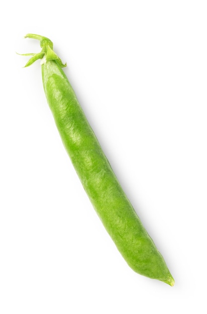 green pea vegetable bean isolated on white background