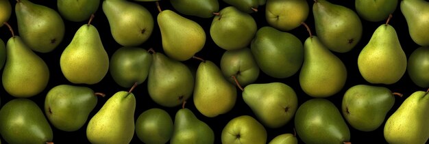 Photo green pears in a pile