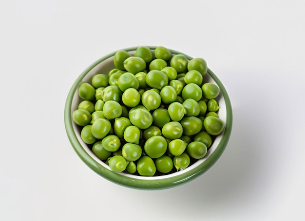 Premium AI Image | Green Peas in A Bowl On White Background generative ai