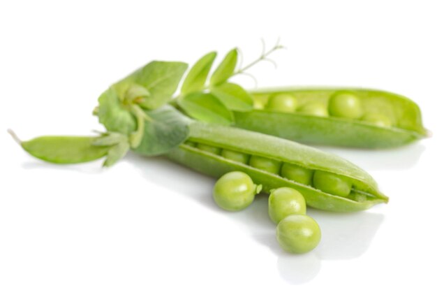 Green peas in closeup