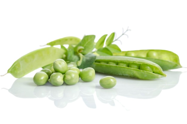 Photo green peas in closeup