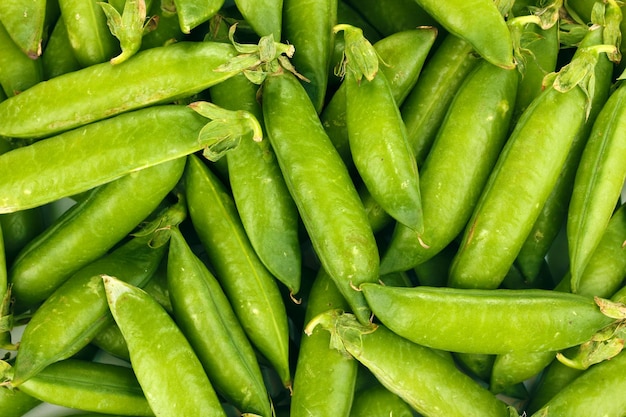 Green peas closeup